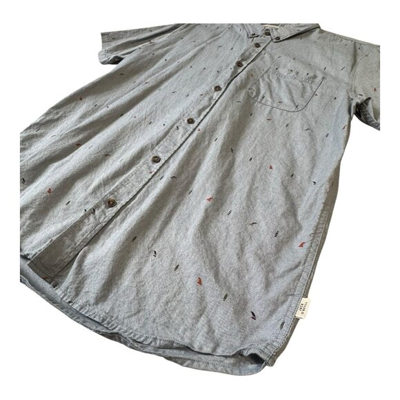 Jack O’Neill Men’s L Gray Cotton Button Up Shirt Surf Print Standard Fit Casual - Picture 10 of 10